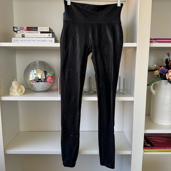 SPANX Black Faux Leather Leggings - Picture 3 of 7